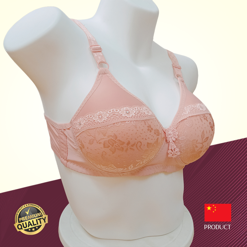 Floral Chinese Foam Padded Pushup Bra