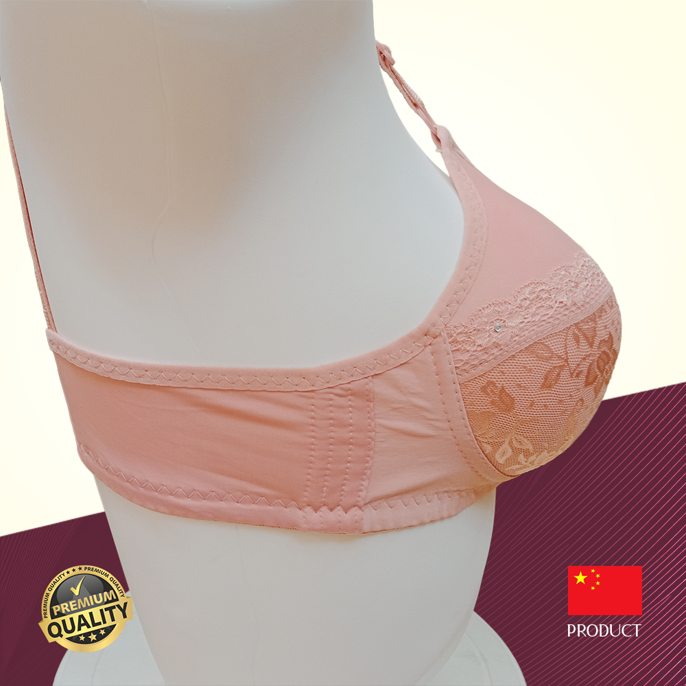 Floral Chinese Foam Padded Pushup Bra